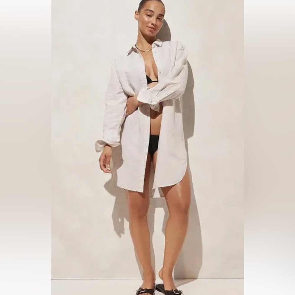 J. Crew Cream Swim Coverup